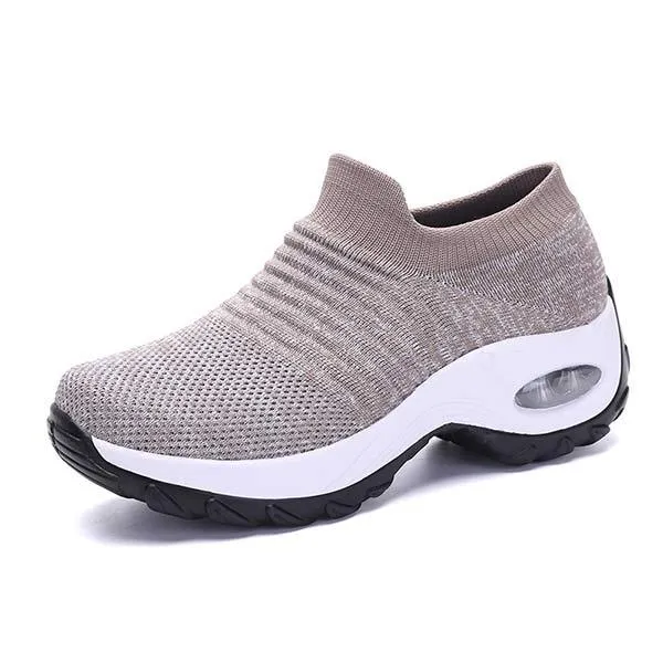 Women'S Casual Elastic Fly Knit Socks Shoes 94192280C