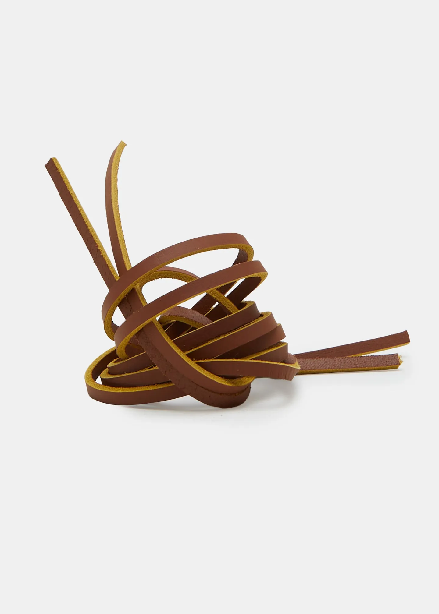 Yogi Leather Laces 150cm - Brown/Yellow