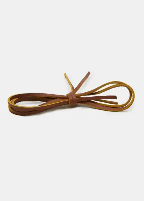 Yogi Leather Laces 150cm - Brown/Yellow